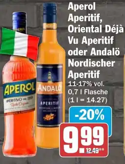 HIT Aperol Aperitif, Oriental Déjà Vu Aperitif oder Andalö Nordischer Aperitif Angebot