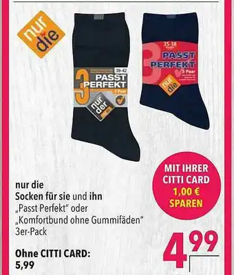 CITTI Markt Nur Die Socken Für Sie Und Ihn Angebot