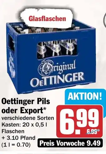 HIT Oettinger Pils oder Export Angebot