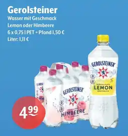 Getränke Hoffmann Gerolsteiner Wasser mit Geschmack Lemon oder Himbeere Angebot