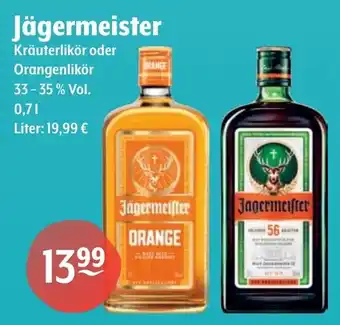 Getränke Hoffmann Jägermeister Kräuterlikör oder Orangenlikör Angebot