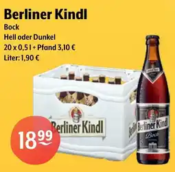 Getränke Hoffmann Berliner Kindl Bock Hell oder Dunkel Angebot