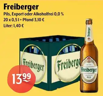 Getränke Hoffmann Freiberger Pils, Export oder Alkoholfrei 0,0% Angebot