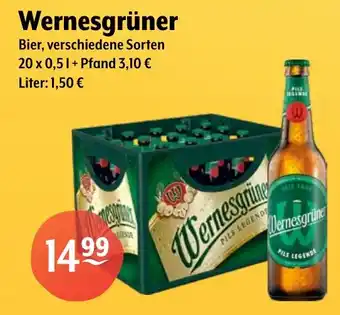 Getränke Hoffmann Wernesgrüner Bier Angebot