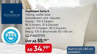 Galeria billerbeck Kopfkissen Serie S Angebot