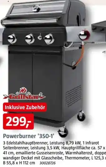 Bauhaus Grillstar Powerburner '350-1' Angebot