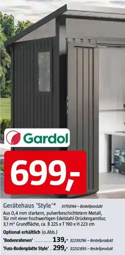 Bauhaus Gardol Gerätehaus 'Style' Angebot