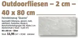 Bauhaus Outdoorfliesen Feinsteinzeug 'Quarzo' Angebot