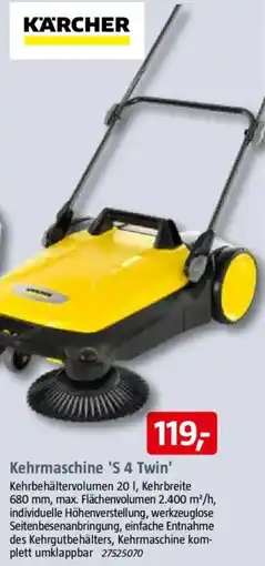 Bauhaus KARCHER Kehrmaschine 'S 4 Twin' Angebot