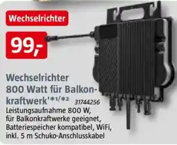 Bauhaus Wechselrichter 800 Watt für Balkon kraftwerk' Angebot