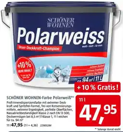 Bauhaus SCHÖNER WOHNEN-Farbe Polarweiẞ Angebot