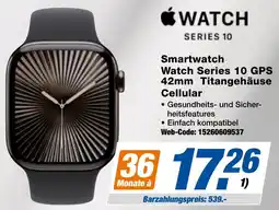 expert Techno Land Apple Smartwatch Watch Series 10 GPS 42mm Titangehäuse Cellular Angebot