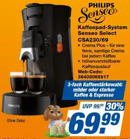 expert Techno Land PHILIPS Kaffeepad-System Senseo Select CSA230/69 Angebot