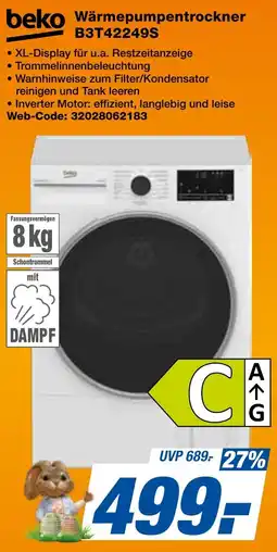 expert Techno Land beko Wärmepumpentrockner B3T42249S Angebot