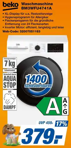 expert Techno Land beko Waschmaschine BM3WFU4741A Angebot