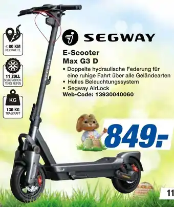 expert Techno Land SEGWAY E-Scooter Max G3 D Angebot