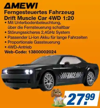 expert Techno Land AMEWI Ferngesteuertes Fahrzeug Drift Muscle Car 4WD 1:20 Angebot