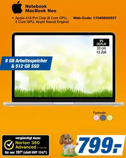 expert Techno Land Apple Notebook MacBook Neo Angebot