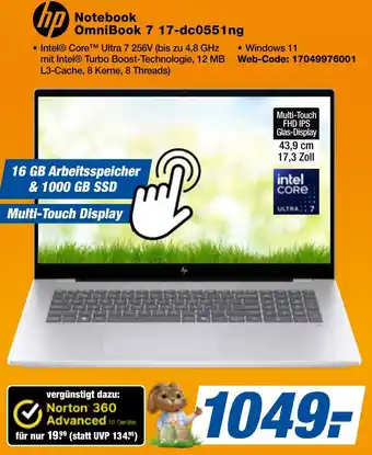 expert Techno Land hp Notebook OmniBook 7 17-dc0551ng Angebot