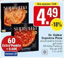WEZ Dr. Oetker Suprema Pizza Angebot