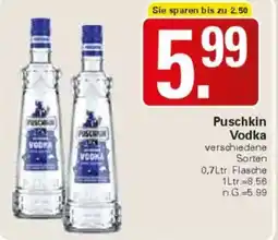WEZ Puschkin Vodka Angebot