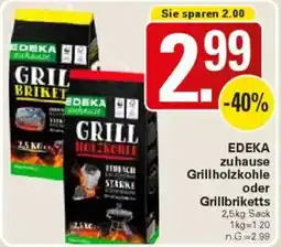WEZ EDEKA zuhause Grillholzkohle oder Grillbriketts Angebot