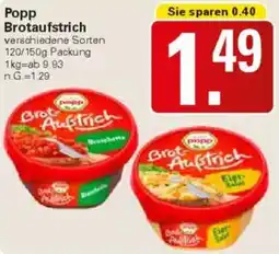 WEZ Popp Brotaufstrich Angebot