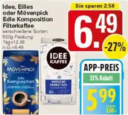 WEZ Idee, Eilles oder Mövenpick Edle Komposition Filterkaffee Angebot