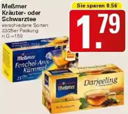 WEZ Meẞmer Kräuter oder Schwarztee Angebot