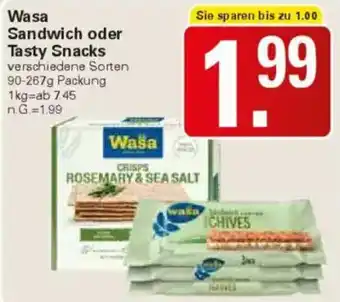 WEZ Wasa Sandwich oder Tasty Snacks Angebot