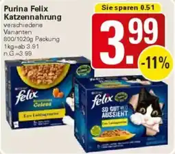 WEZ Purina Felix Katzennahrung Angebot