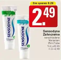 WEZ Sensodyne Zahncreme Angebot