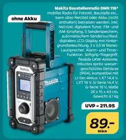 NETTO Makita Baustellenradio DMR 116 Angebot