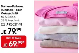 Galeria Damen-Pullover, Rundhals- oder V-Ausschnitt Angebot