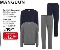Galeria MANGUUN Rundhals-Sweatshirt oder Hose, lang Angebot