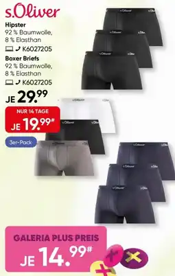 Galeria s.Oliver Hipster oder Boxer Briefs Angebot