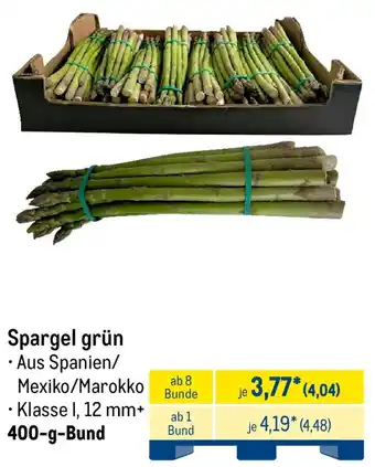 METRO Spargel grün Angebot