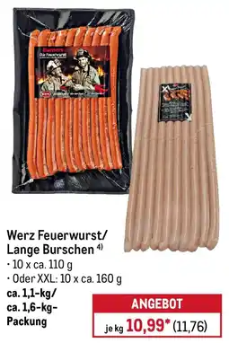 METRO Werz Feuerwurst / Lange Burschen Angebot