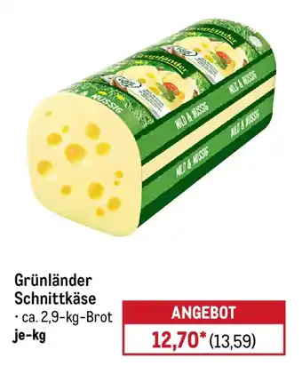 METRO Grünländer Schnittkäse Angebot
