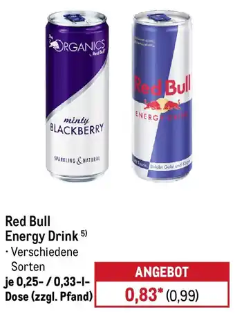 METRO Red Bull Energy Drink Angebot