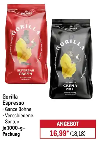 METRO Gorilla Espresso Angebot