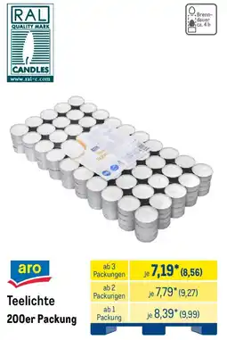 METRO aro Teelichte Angebot