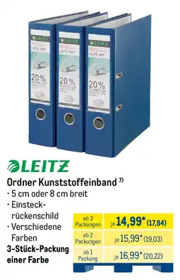 METRO LEITZ Ordner Kunststoffeinband Angebot