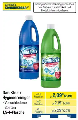 METRO Dan klorix hygienereiniger Angebot