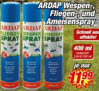 Posten Börse ARDAP Wespen, Fliegen, und Ameisenspray Angebot