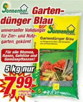 Posten Börse Sonnenhof Gartendünger Blau Angebot