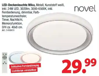 Zurbrüggen novel LED-Deckenleuchte Mika Angebot