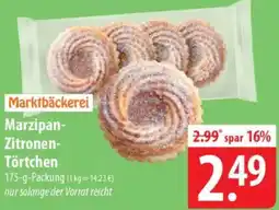 Famila Nord Ost Marktbäckerei Marzipan Zitronen Törtchen Angebot