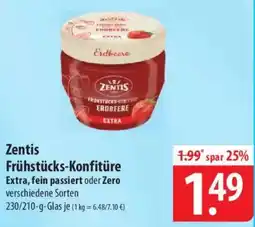 Famila Nord Ost Zentis Frühstücks-Konfitüre Extra, fein passiert oder Zero Angebot