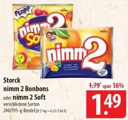 Famila Nord Ost Storck nimm 2 Bonbons oder nimm 2 Soft Angebot